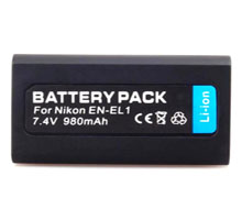 Nikon EN-EL1 replacement battery 7.4v 980mAh